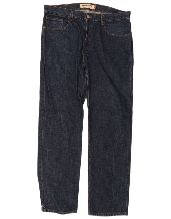 Мужские прямые джинсы Levi's 505 стандартного кроя W38 L34 темно-синие, хлопок