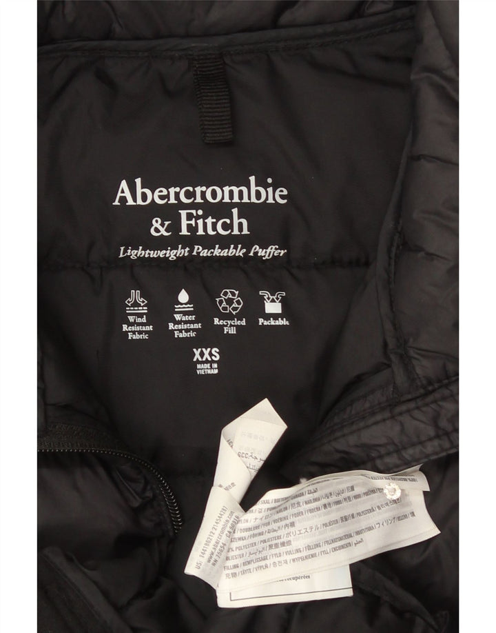 Женская стеганая куртка Abercrombie & Fitch UK 2 2XS, черный полиэстер
