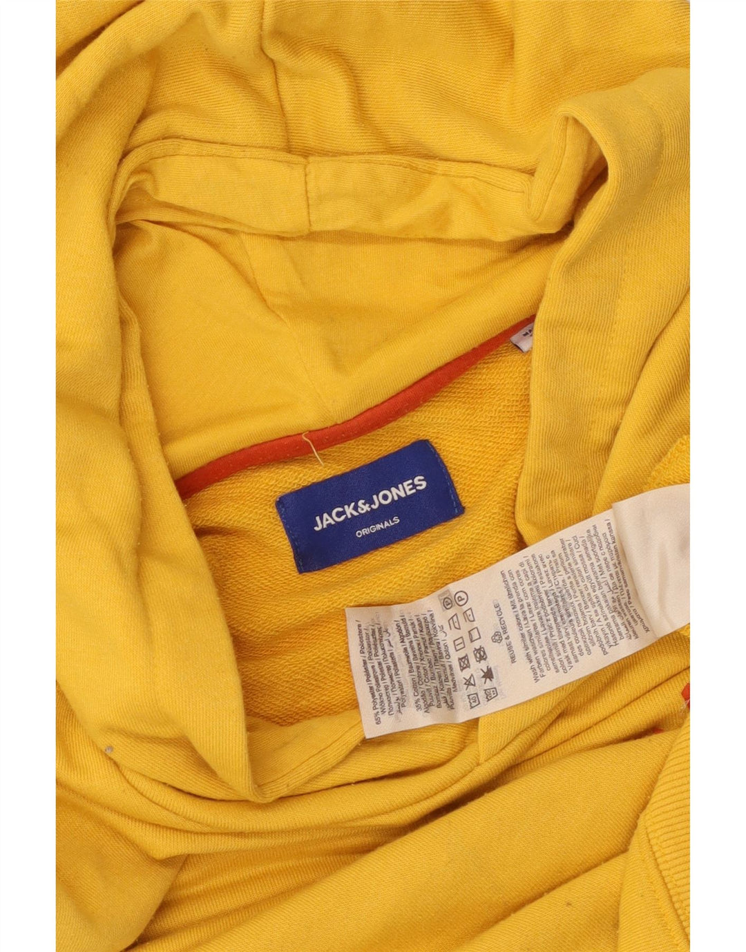 Мужской джемпер с капюшоном JACK & JONES, маленький желтый, полиэстер
