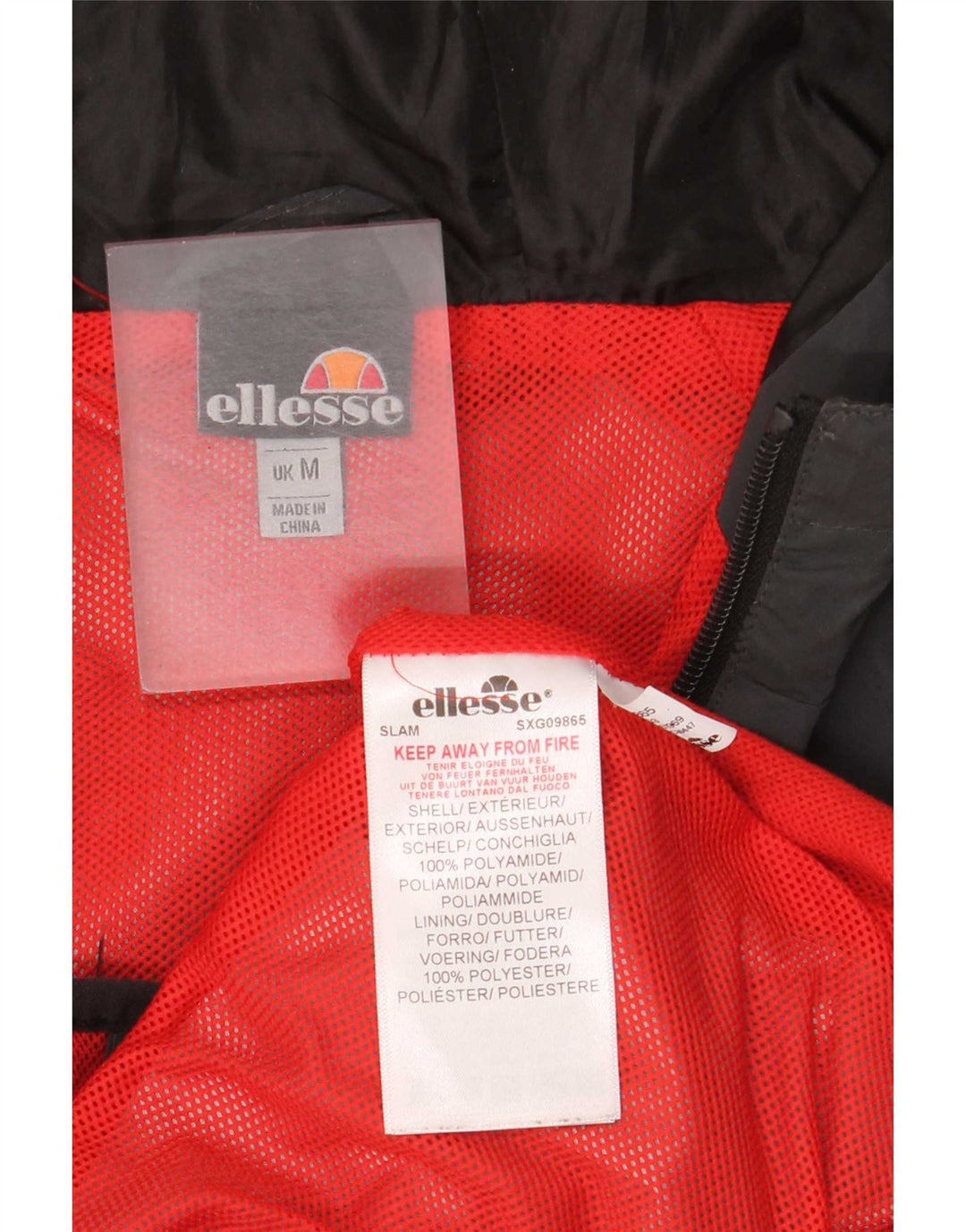 Мужская дождевик с капюшоном Ellesse UK 38 Средний Серый Полиамид