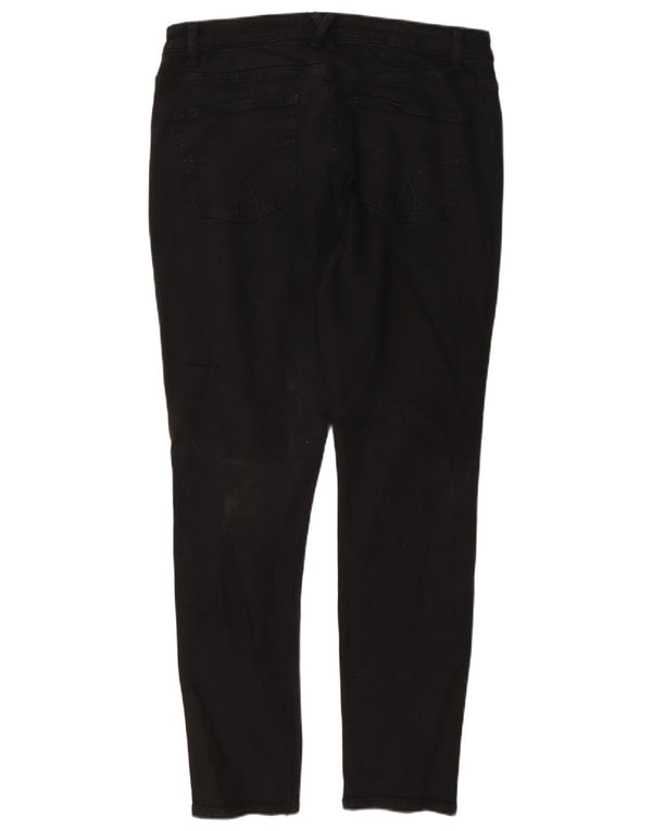 Женские джинсы скинни Crew Clothing UK 14, большие W34 L30, черный хлопок