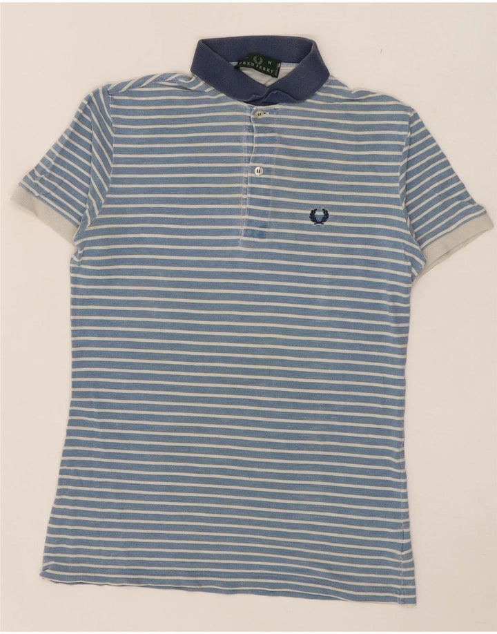 Мужская рубашка-поло Fred Perry, хлопковая синяя полоска среднего размера