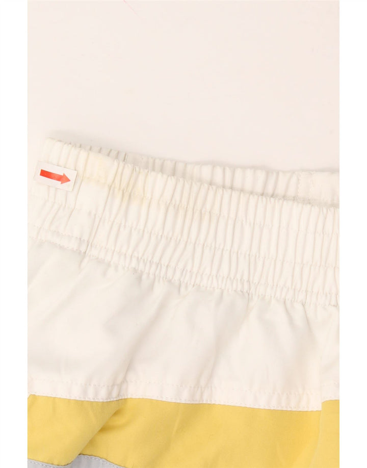 FILA Womens Swimming Shorts UK 14 Large  White Colourblock Polyester Vintage Fila and Second-Hand Fila from Messina Hembry 