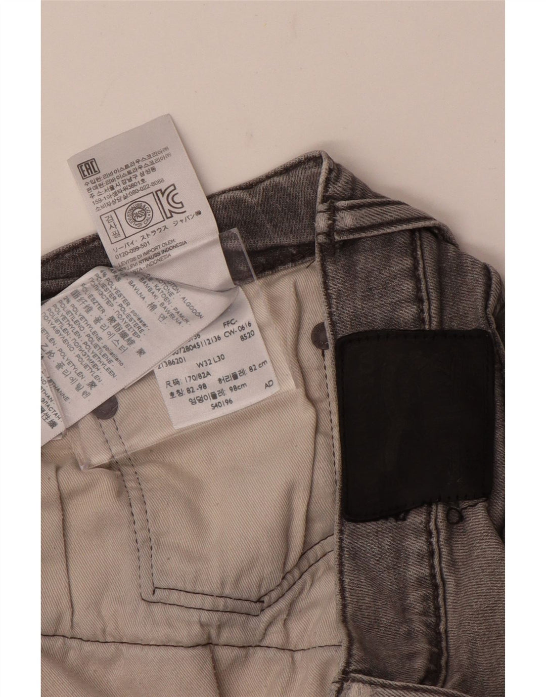 Женские джинсы Levi's 511 Slim W32 L30 Серые хлопковые