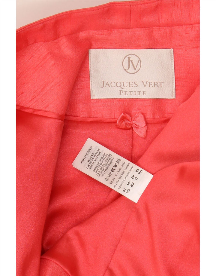 JACQUES VERT Womens 3/4 Sleeve Bolero Jacket UK 16 Large Pink Polyester Vintage Jacques Vert and Second-Hand Jacques Vert from Messina Hembry 