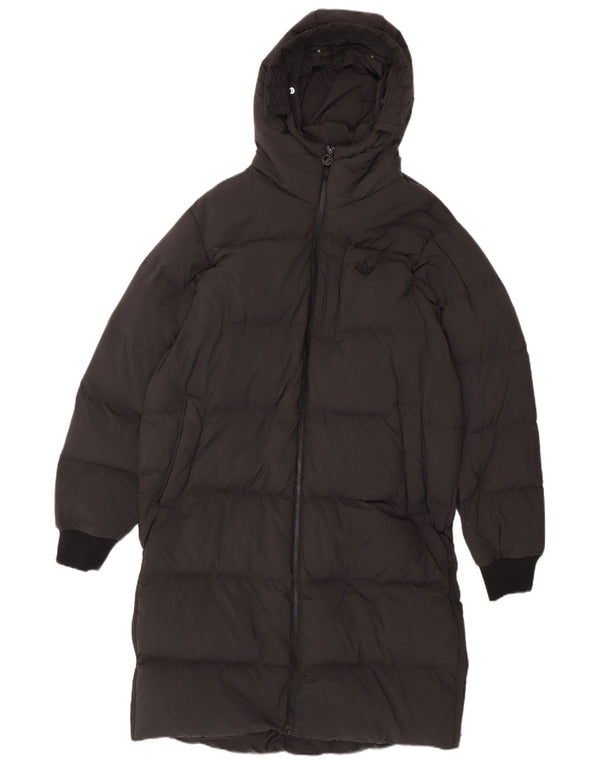 Adidas Mens Hooded Padded Coat UK 38 Medium Grey Полиамид