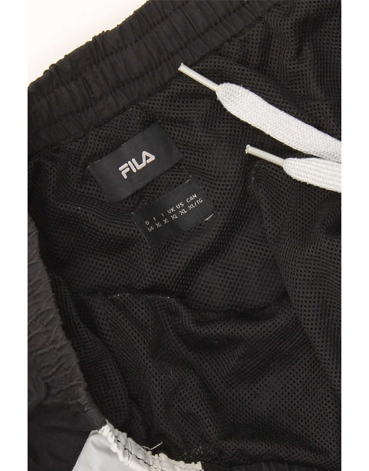 Мужские спортивные шорты Fila XL, черные с цветными блоками