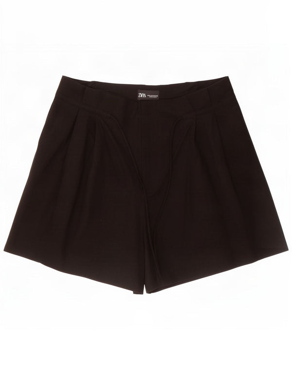 Женские повседневные шорты с высокой талией Zara Medium W28, черные из вискозы