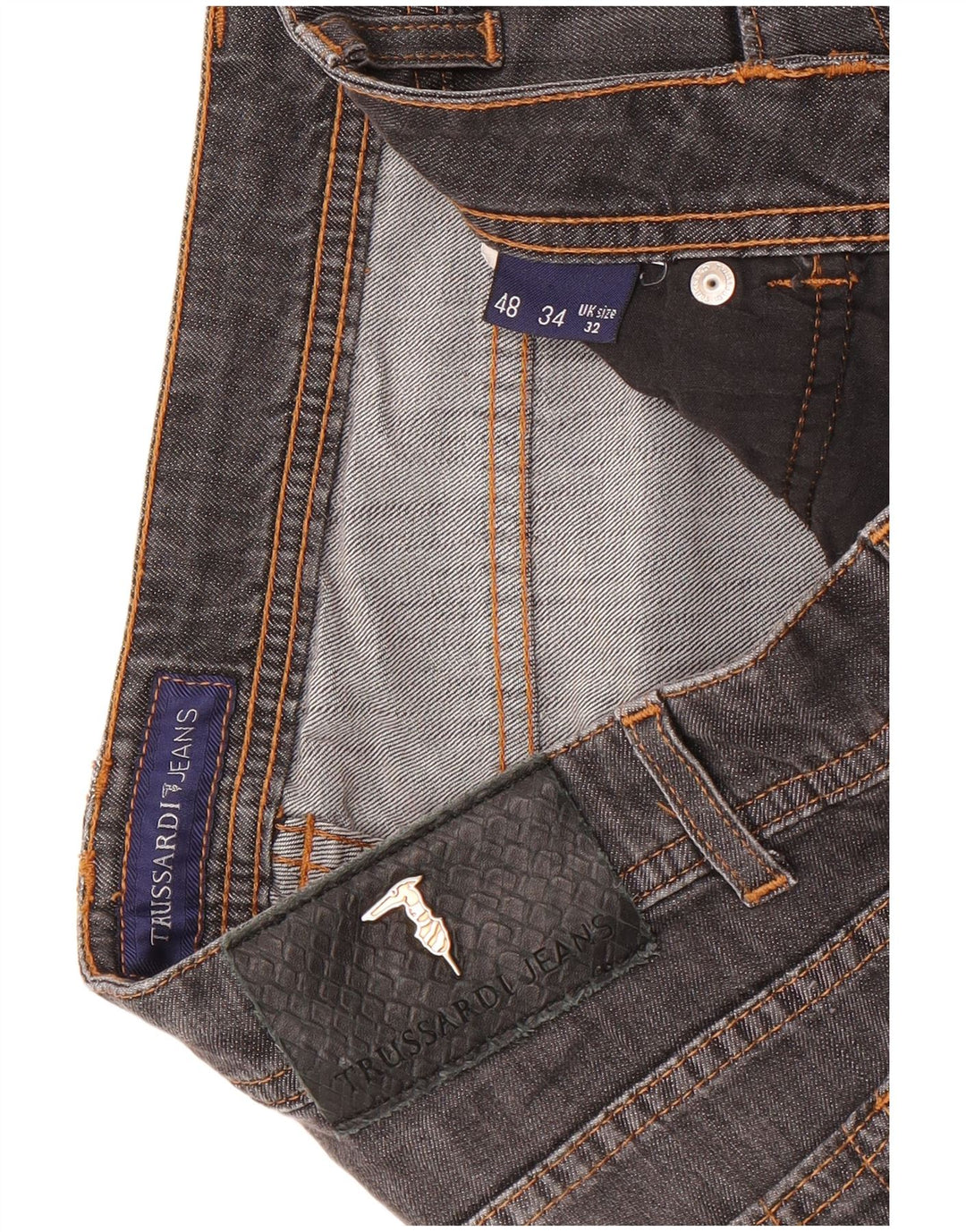Мужские прямые джинсы Trussardi W32 L29 серые