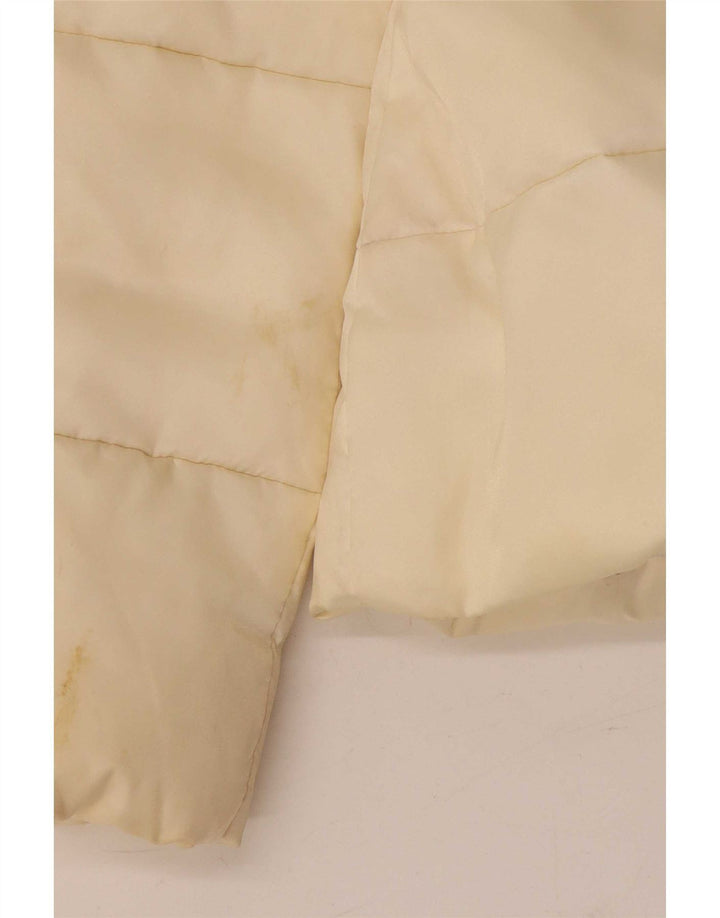 Женская стеганая куртка Elisabetta Franchi IT 42 Medium Off White Nylon