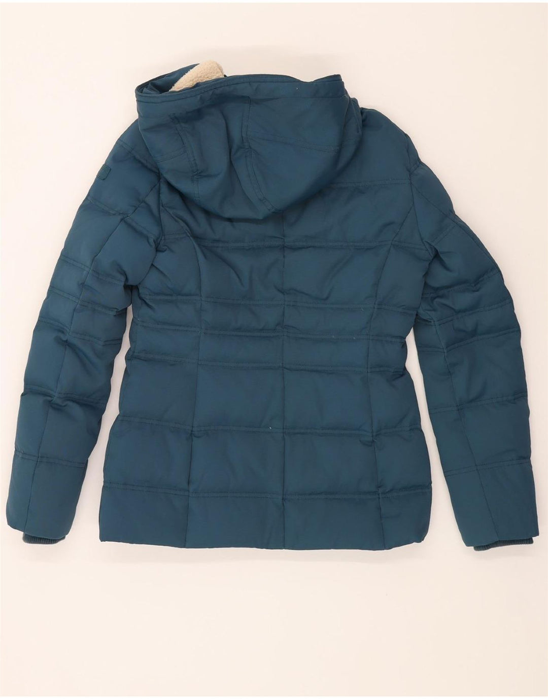 ESPRIT Womens Loose Fit Hooded Padded Jacket UK 6 XS Blue Polyester Vintage Esprit and Second-Hand Esprit from Messina Hembry 