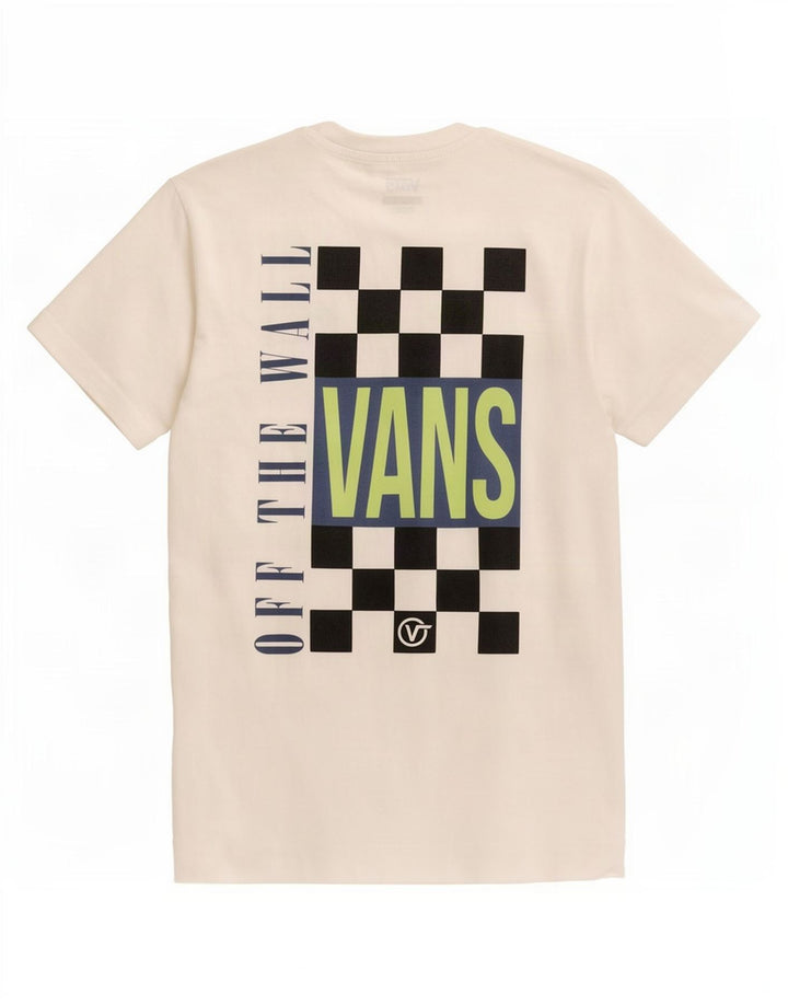 Мужская футболка с рисунком Vans, маленький белый хлопок