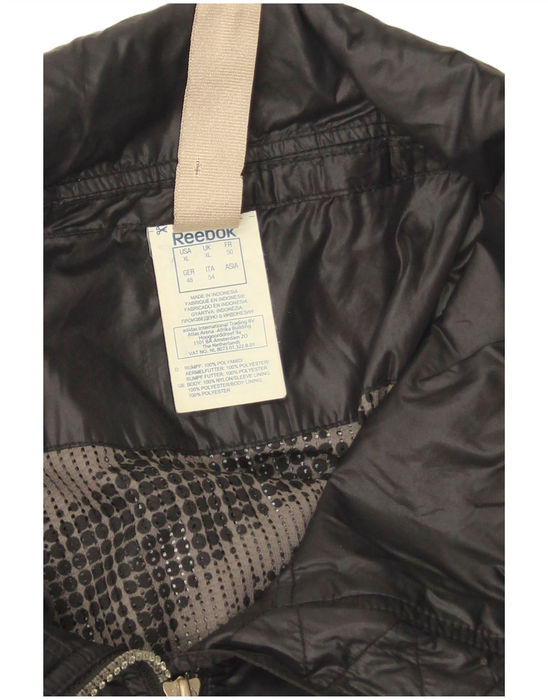 Мужская куртка-бомбер Reebok UK 42 XL, черный нейлон