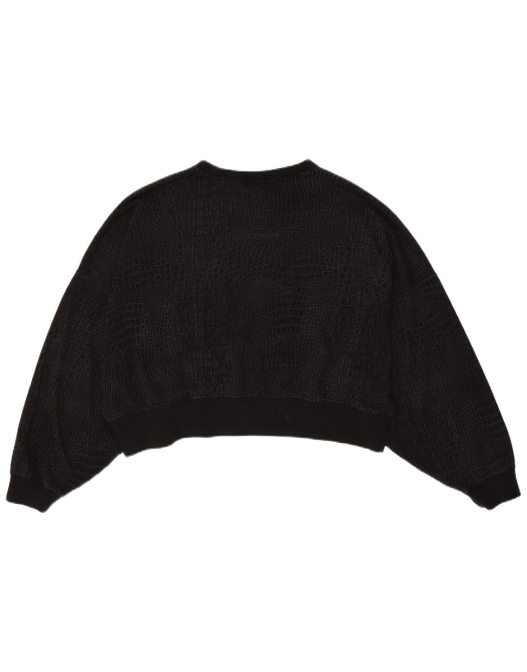ADIDAS Womens Oversized Sweatshirt Jumper UK 12 Medium  Black Animal Print