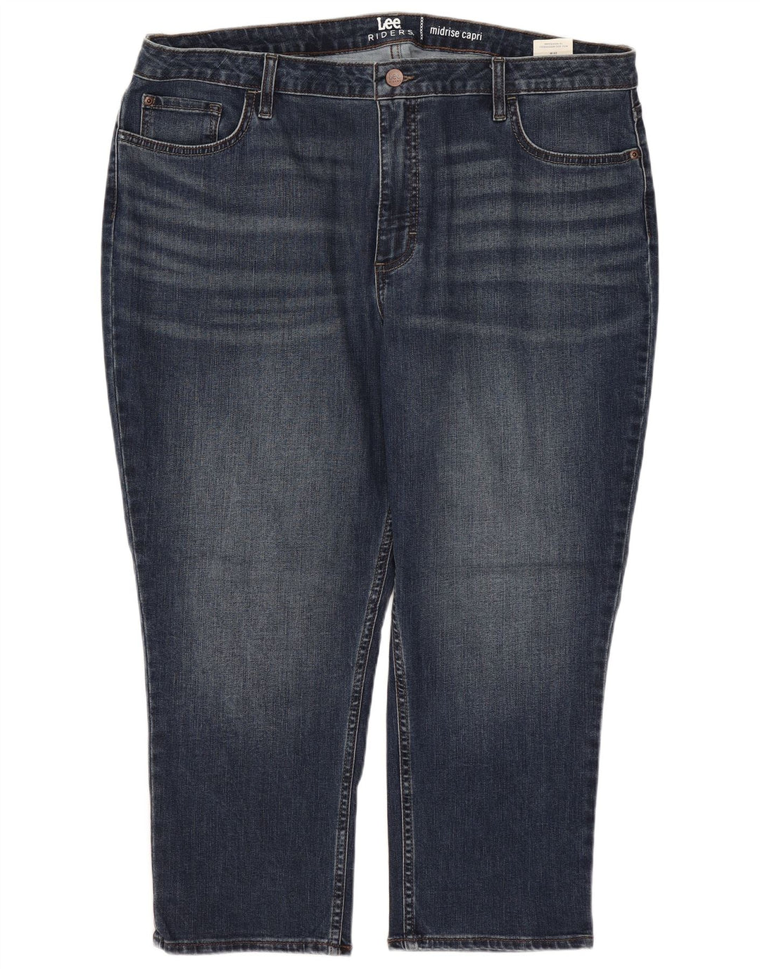 Женские капри Lee Riders со средней посадкой США 20 3XL W40 L23 Темно-синий хлопок