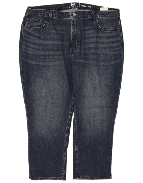 Женские капри Lee Riders со средней посадкой США 20 3XL W40 L23 Темно-синий хлопок