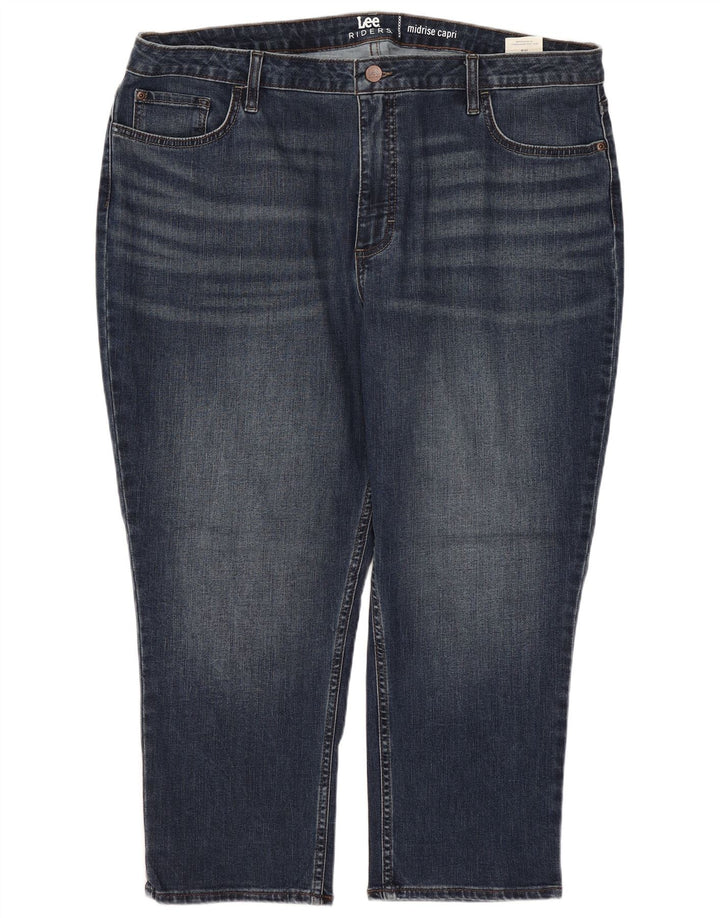 Женские капри Lee Riders со средней посадкой США 20 3XL W40 L23 Темно-синий хлопок