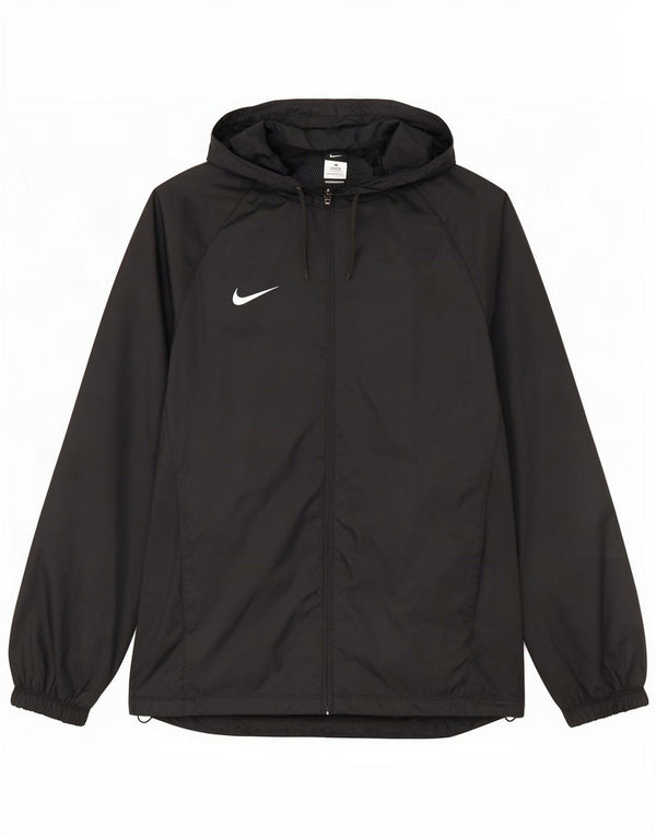 Мужская спортивная куртка с капюшоном и графикой Nike, маленькая черная нейлоновая спортивная куртка