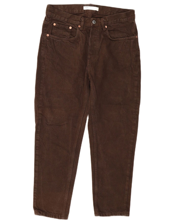 Мужские укороченные джинсы ZARA EU 40 Medium W31 L25 Коричневые, хлопок
