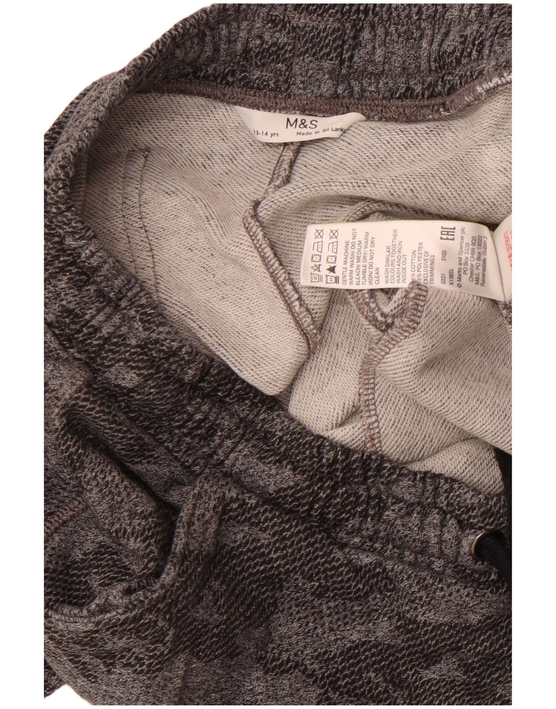 Спортивные шорты MARKS & SPENCER для мальчиков 13-14 лет, серые камуфляжные хлопковые шорты