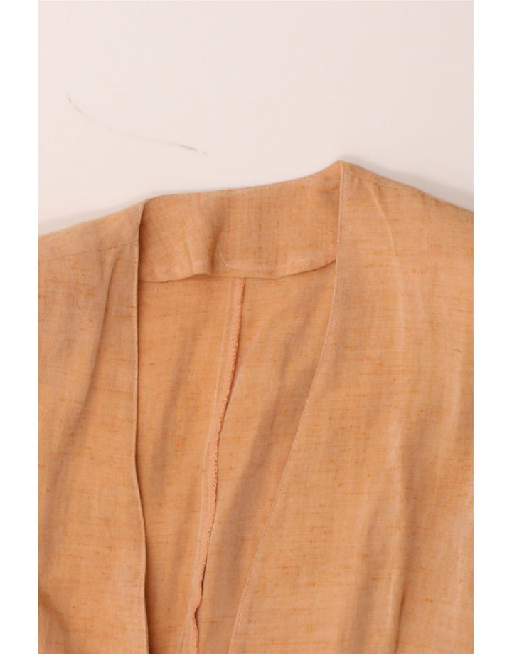 VINTAGE Womens Blazer Jacket UK 14 Large Beige Vintage Vintage and Second-Hand Vintage from Messina Hembry 