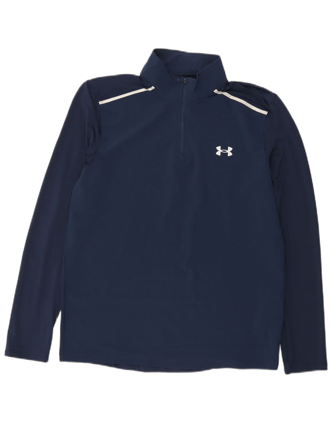 Мужской пуловер на молнии с рисунком Under Armour, спортивный костюм, средний темно-синий