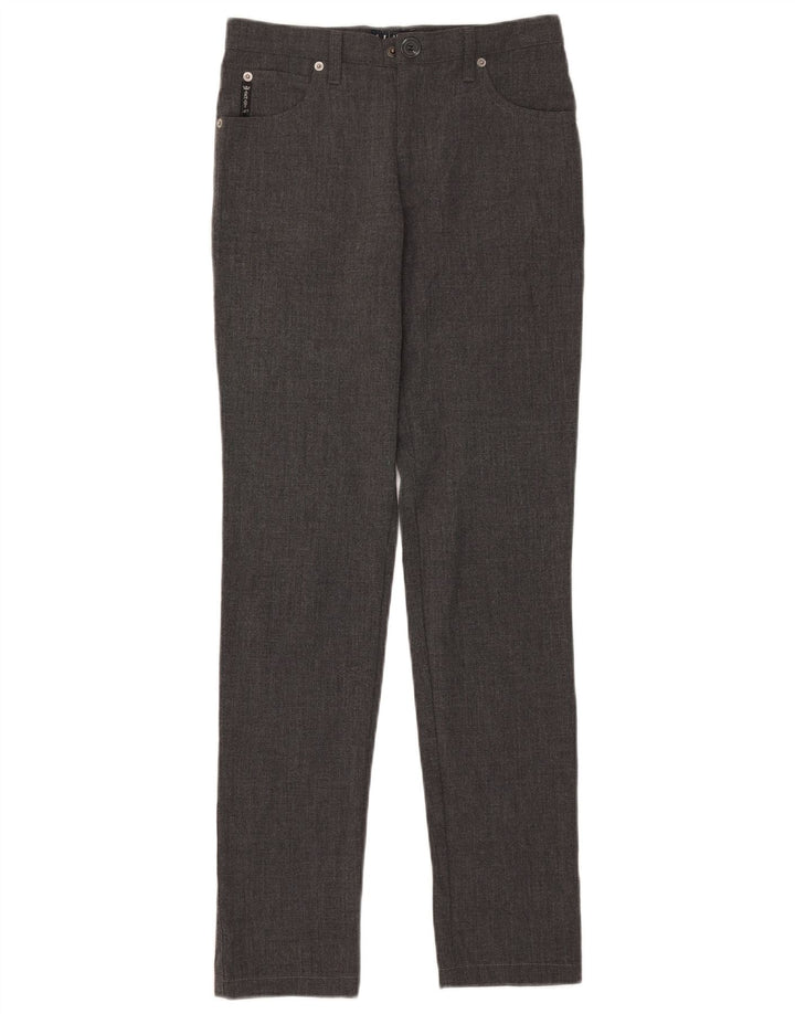 ARMANI Womens Slim Casual Trousers W27 L30 Grey Polyester
