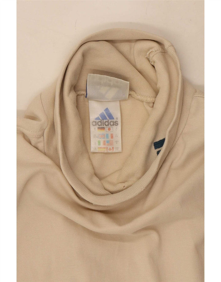 Мужской топ Adidas с длинным рукавом UK 38/40, средний бежевый, хлопок