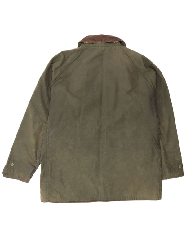 Мужская куртка Barbour из вощеного хлопка UK 40, большой зеленый хлопок с цветными блоками