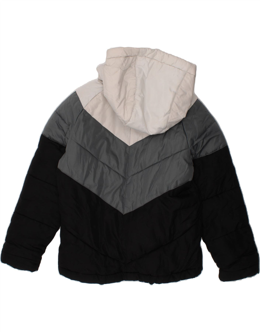 NIKE Boys Hooded Padded Jacket 5-6 Years Medium  Black Colourblock Vintage Nike and Second-Hand Nike from Messina Hembry 