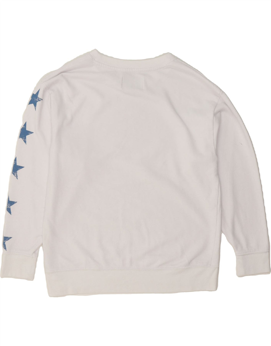 CALVIN KLEIN JEANS Womens Graphic Sweatshirt Jumper UK 14 Medium White Vintage Calvin Klein Jeans and Second-Hand Calvin Klein Jeans from Messina Hembry 