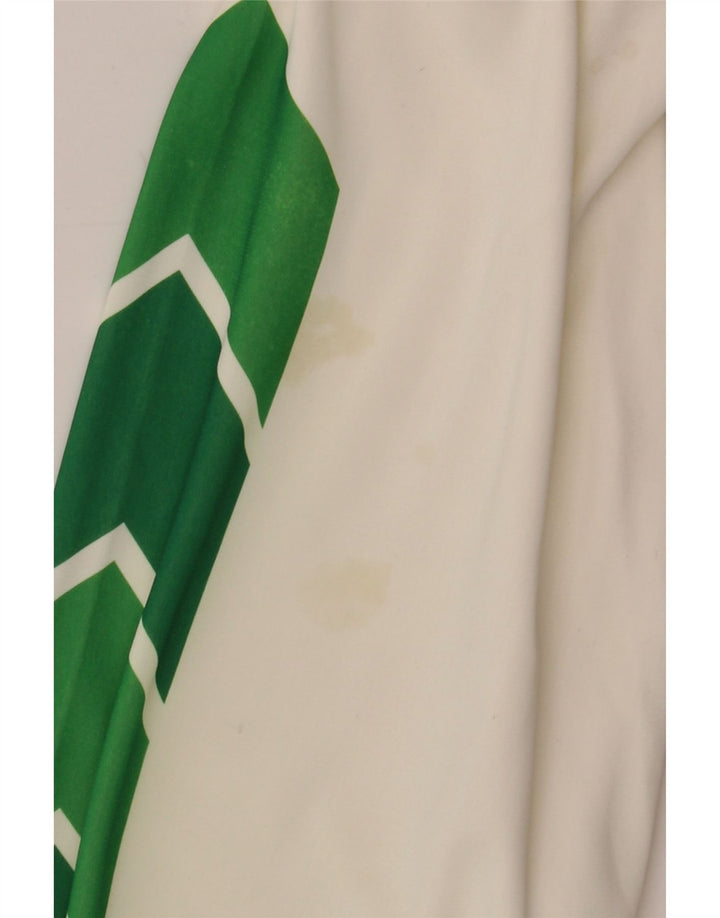 Винтажный мужской спортивный костюм, верхняя куртка 2XL, белый нейлон с цветными блоками