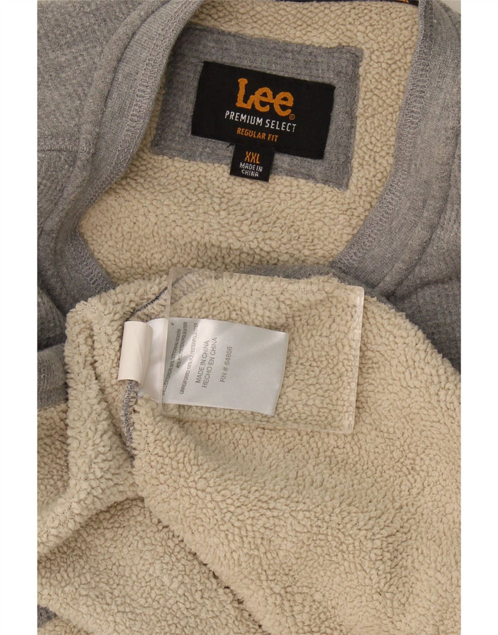 Мужской джемпер Lee Regular Fit 2XL, серый хлопок