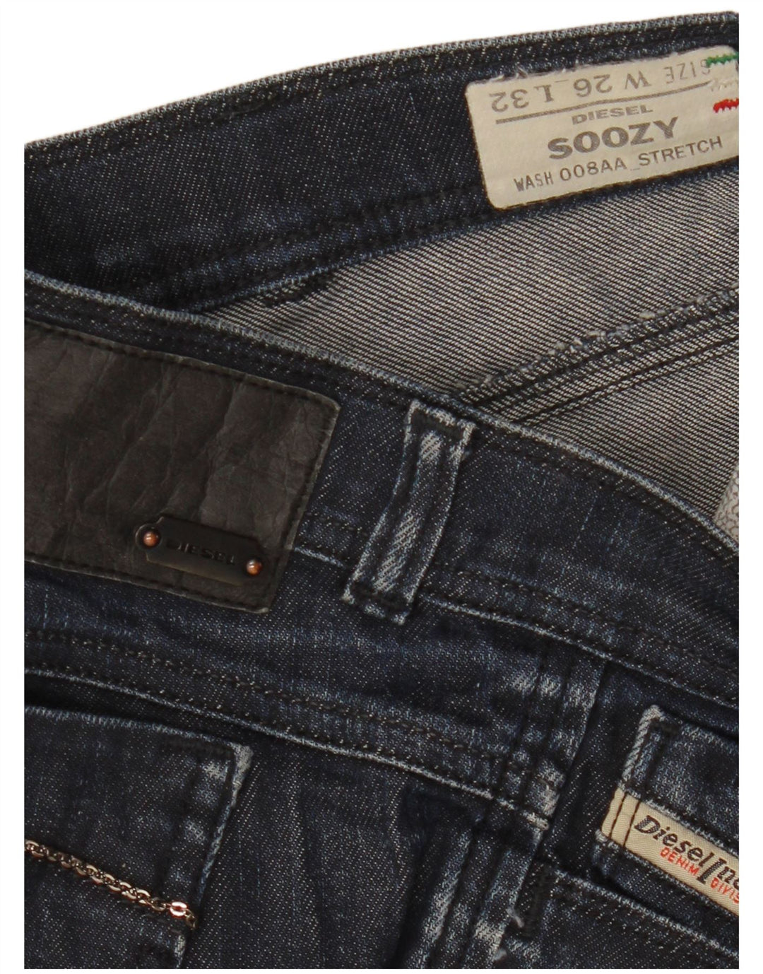 Женские джинсы Diesel Soozy Bootcut W26 L32 Темно-синие, хлопок