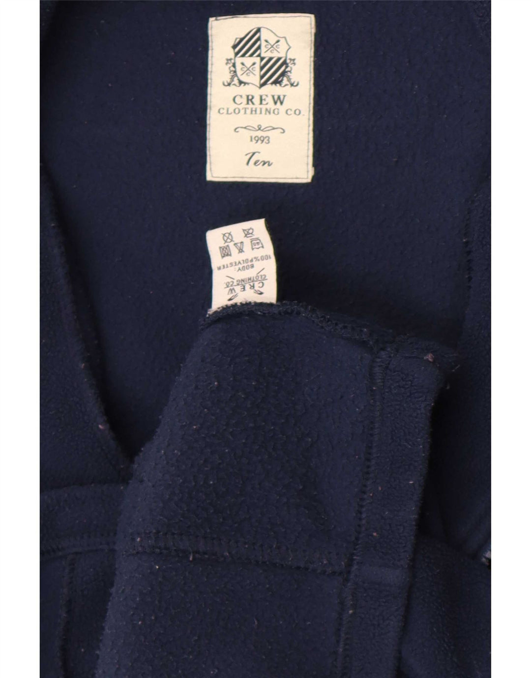 Женская флисовая куртка Crew Clothing UK 10, маленькая, темно-синяя, полиэстер