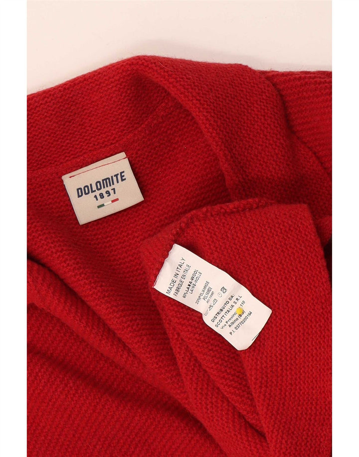 Женский кардиган Dolomite UK 16, большой красный шерстяной свитер