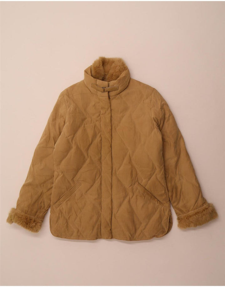 Женская утепленная куртка свободного кроя Parisport IT 44 Средний Бежевый Полиамид