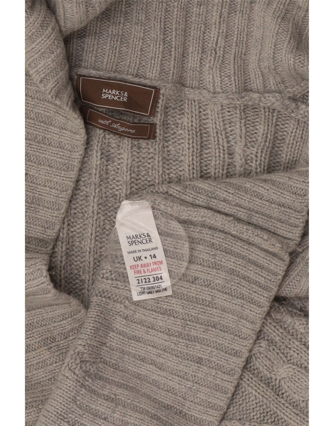 Женский кардиган Marks & Spencer UK 14, большой серый акрил