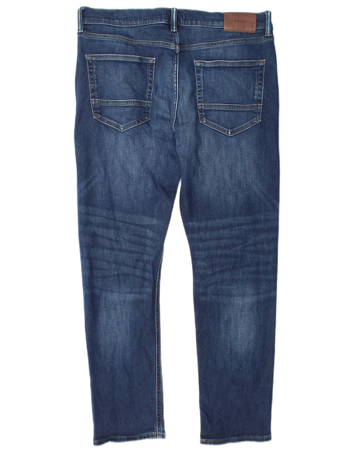 Мужские узкие джинсы Marks & Spencer W34 L29 синие, хлопок