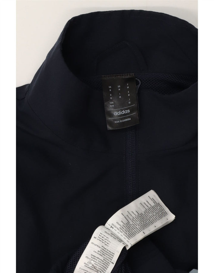 Мужской спортивный костюм Adidas, верхняя куртка, средний темно-синий, полиэстер с цветными блоками