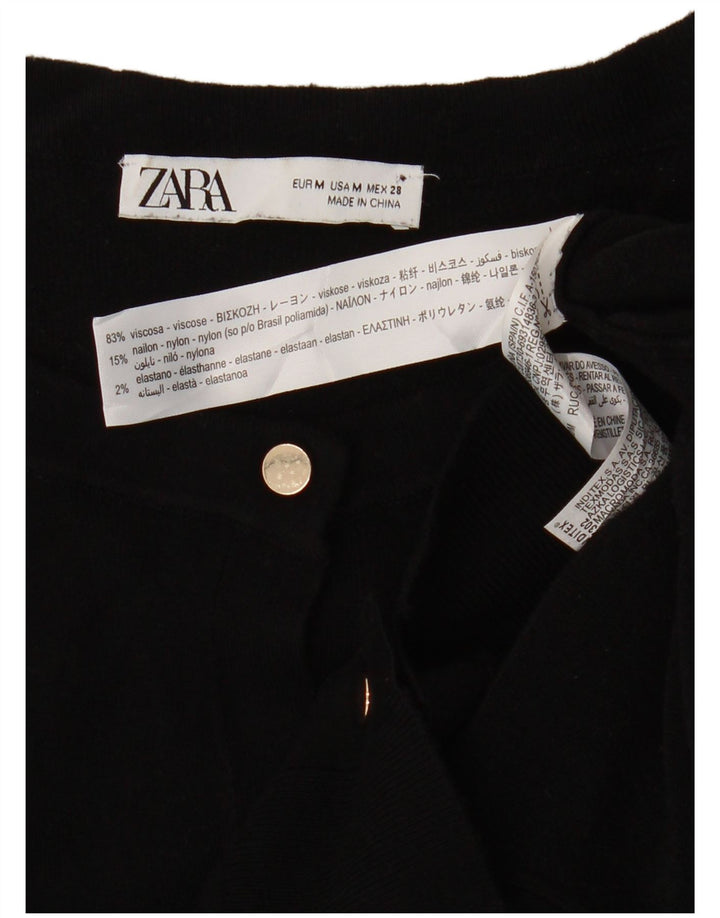 Женский кардиган Zara UK 12, средний черный вискоза