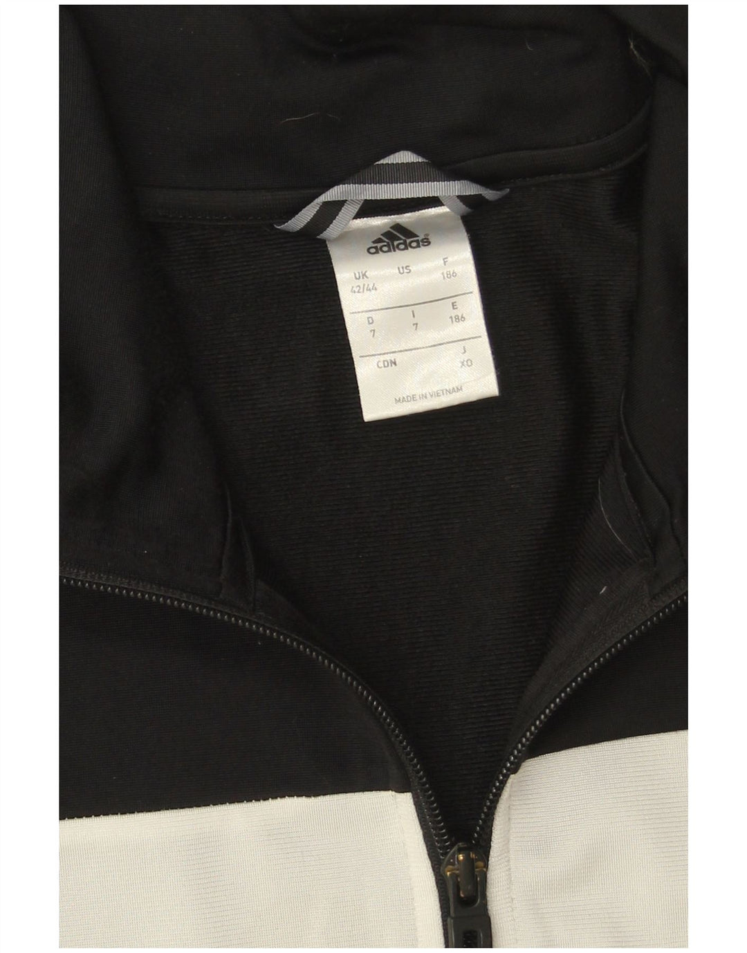 Мужская спортивная куртка Adidas UK 42/44, большой черный полиэстер с цветными блоками