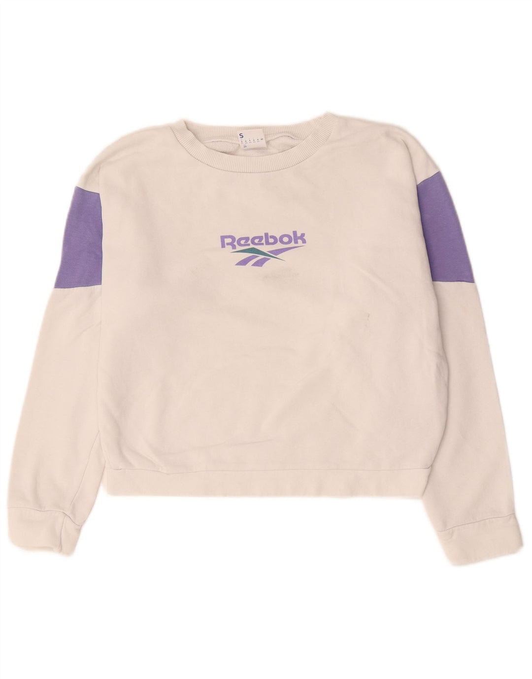 Женский укороченный свитер Reebok Oversized UK 8/10, маленький белый