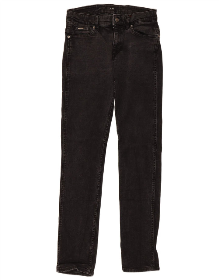 Мужские узкие джинсы Hugo Boss W30 L31, черный хлопок