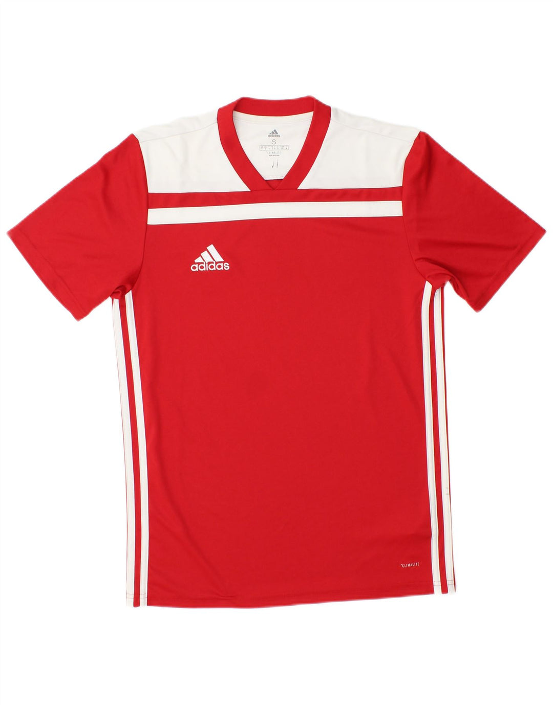 Мужская футболка Adidas Climalite, маленький красный полиэстер с цветными блоками