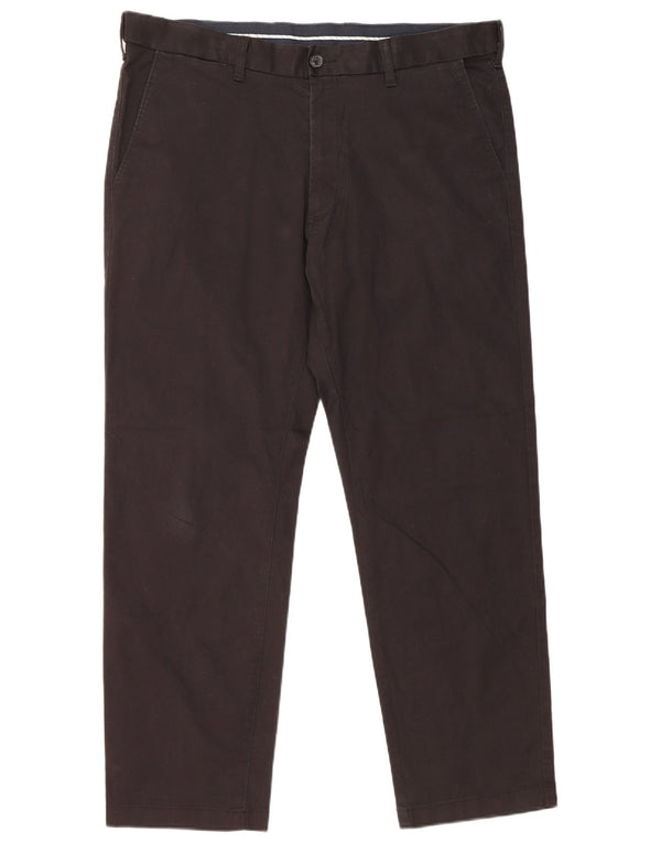 Мужские прямые брюки-чиносы Marks & Spencer W38 L29, черные, хлопковые