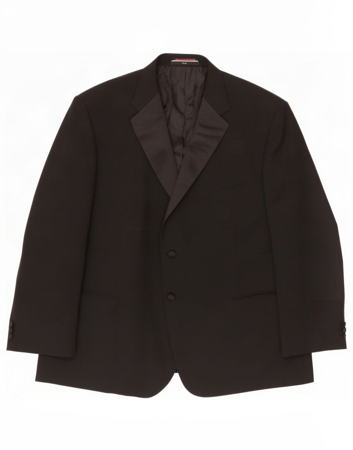 Мужской пиджак на двух пуговицах Marks & Spencer UK 52 3XL, черный полиэстер