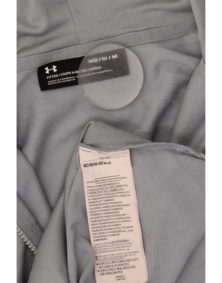 Мужской свитер с капюшоном на молнии Under Armour, средний серый, полиэстер с цветными блоками