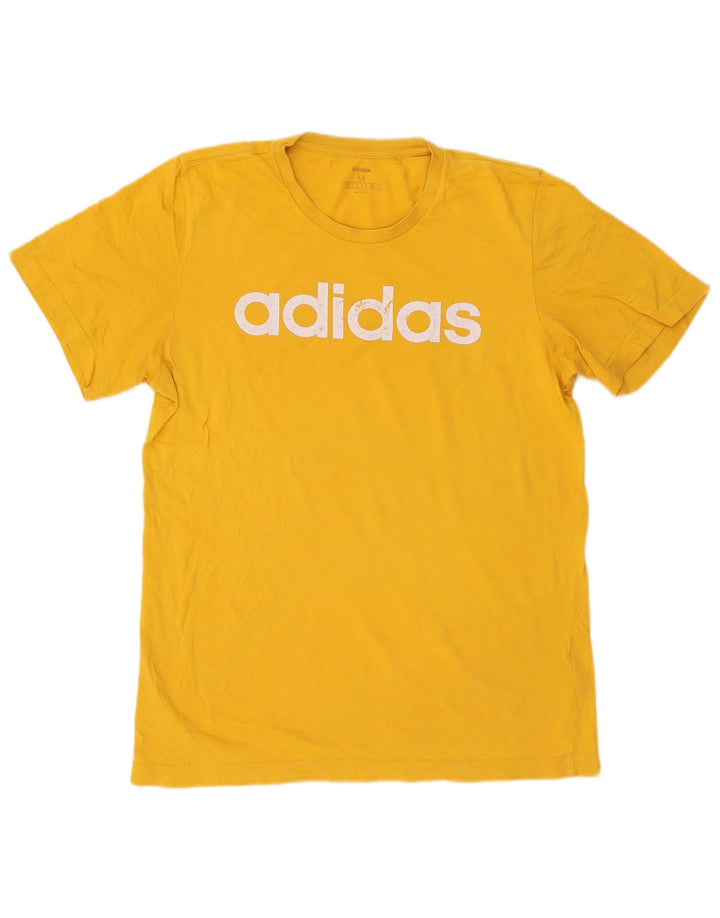 Adidas Мужская футболка с рисунком Верх среднего желтого цвета из хлопка