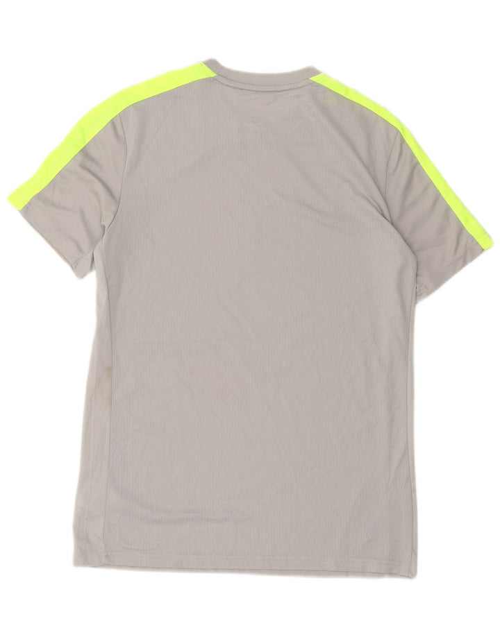 Мужская футболка Nike Dri Fit Slim Fit, большой серый полиэстер с цветными блоками